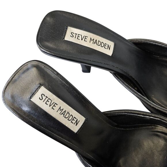 Steve Madden Women's 6/6.5 Brianne Black Pointed Toe Mule Pumps Heels - Picture 7 of 16